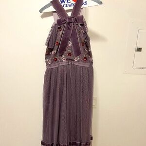 Needle & Thread Embellished Purple Maxi Dress Size 4